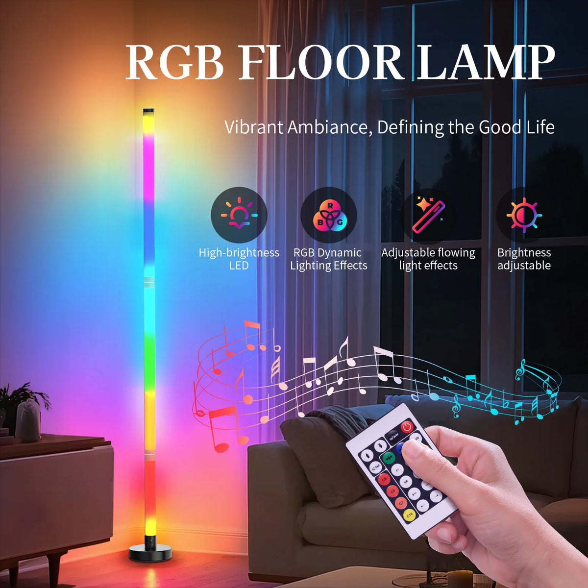 SmartGlow RGB corner floor lamp