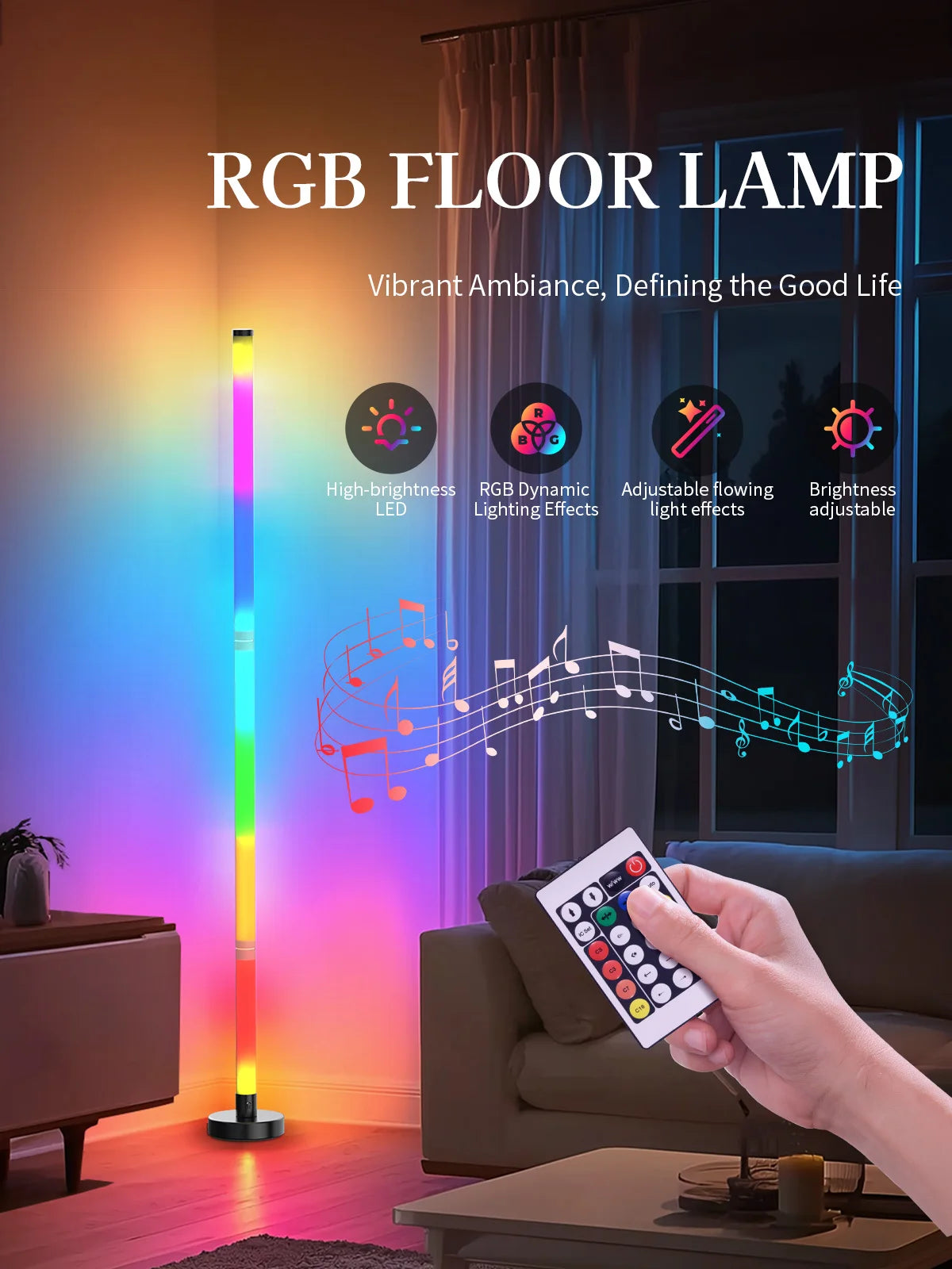 SmartGlow™ RGB Corner Floor Lamp