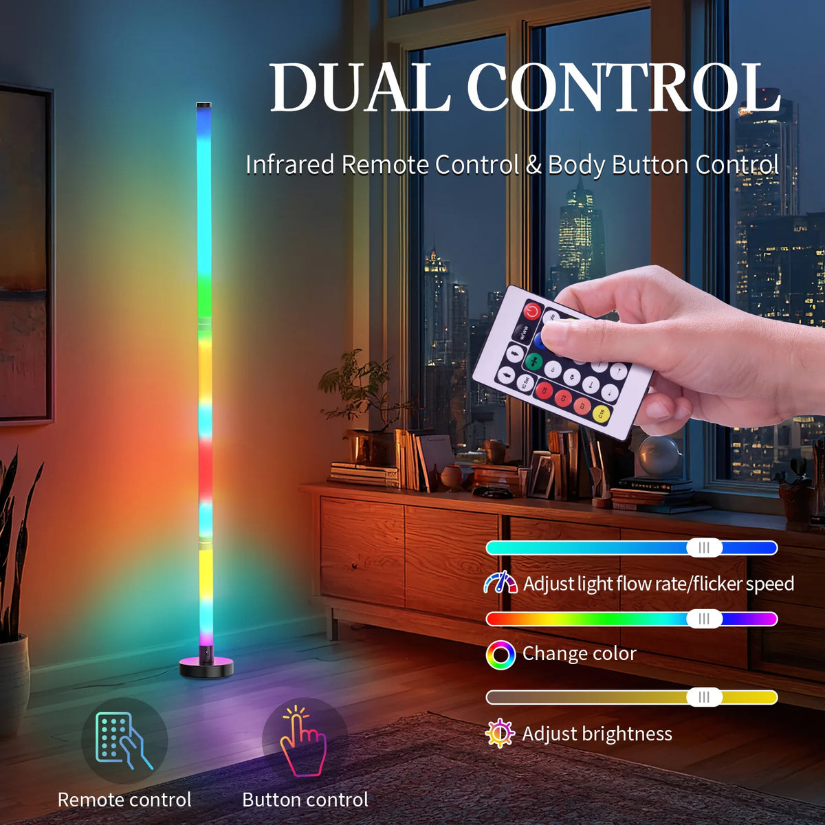 SmartGlow™ RGB Corner Floor Lamp